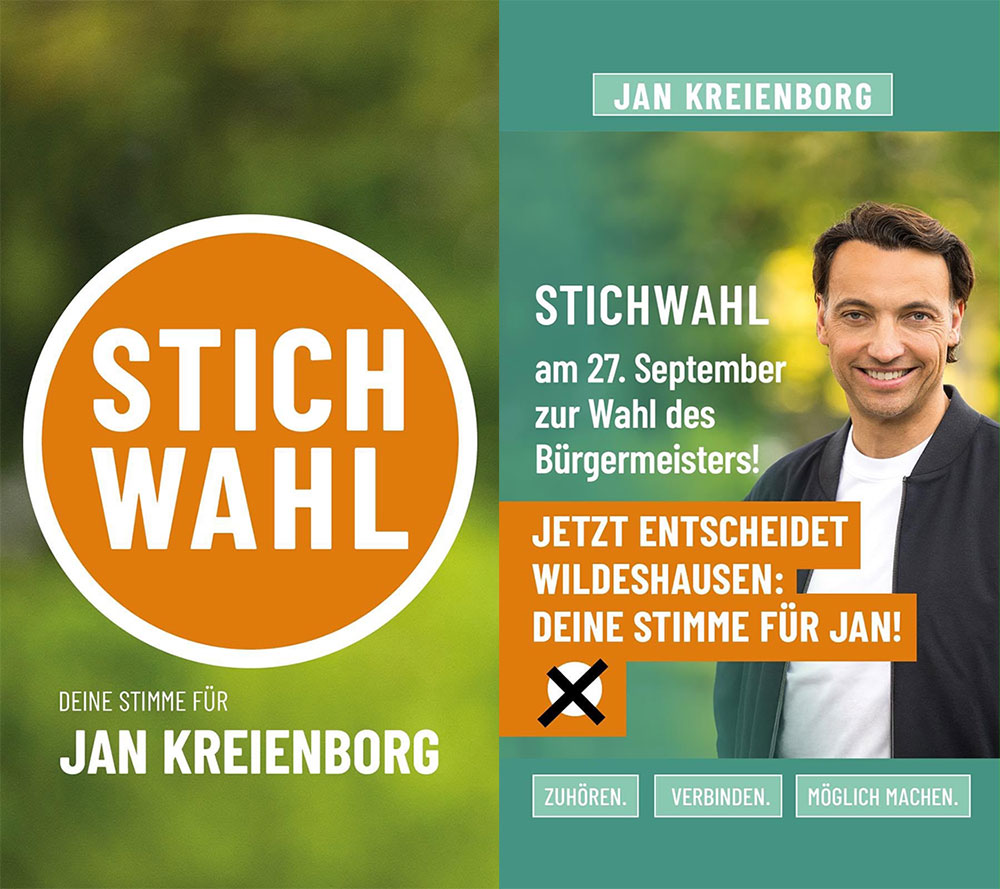 Flyer Banner zur Stichwahl